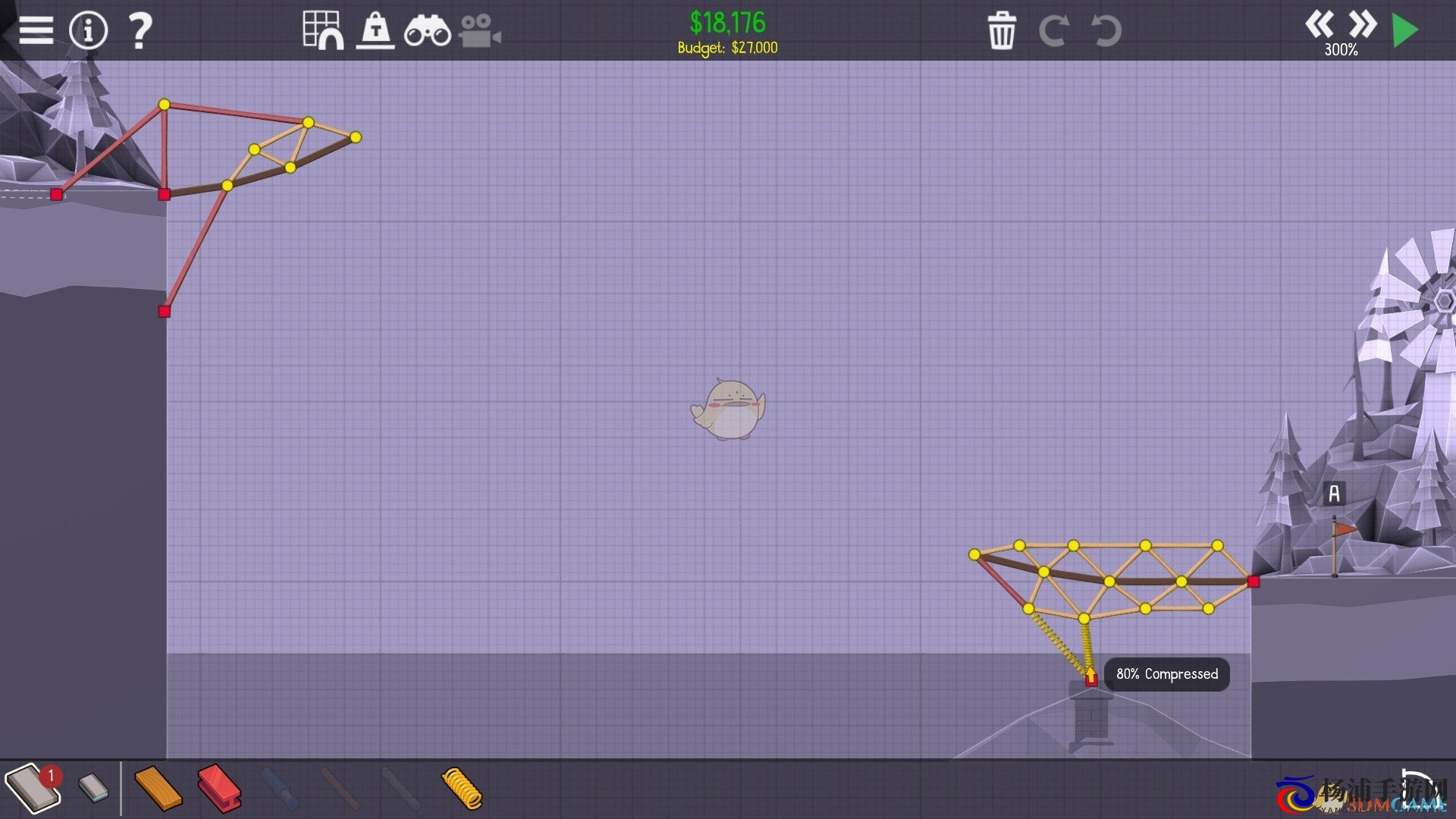 《桥梁建筑师2》松林山峰首次飞跃攻略